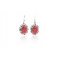 Orecchini in madrepora e argento 925