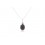 Pendente tondo in argento 925 e pietra lavica