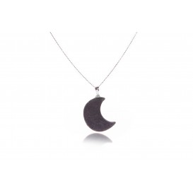 Pendente in pietra lavica e argento 925