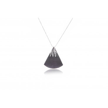 Pendente in pietra lavica e argento 925 - LCN11