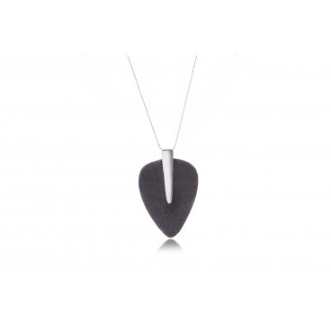 Pendente in pietra lavica e argento 925 - LCN15