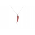 Pendente in madrepora e argento 925