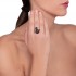 Anello a tre semisfere in pietra lavica e argento 925 - LAN7