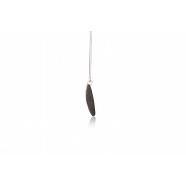 Pendente in pietra lavica e argento 925 - LCN16